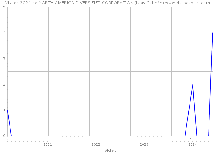 Visitas 2024 de NORTH AMERICA DIVERSIFIED CORPORATION (Islas Caimán) 