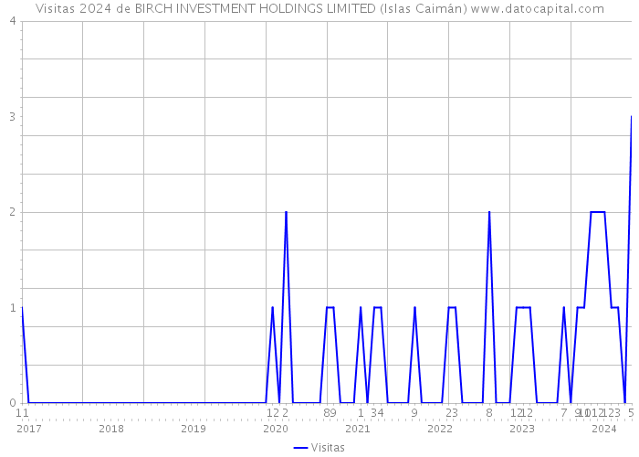 Visitas 2024 de BIRCH INVESTMENT HOLDINGS LIMITED (Islas Caimán) 