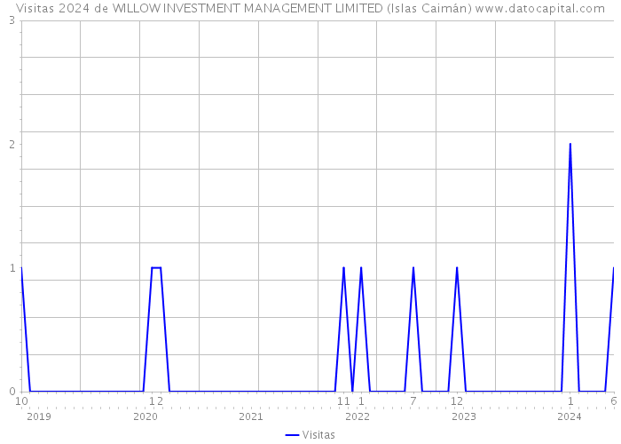 Visitas 2024 de WILLOW INVESTMENT MANAGEMENT LIMITED (Islas Caimán) 