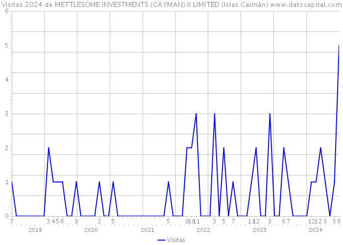 Visitas 2024 de METTLESOME INVESTMENTS (CAYMAN) II LIMITED (Islas Caimán) 