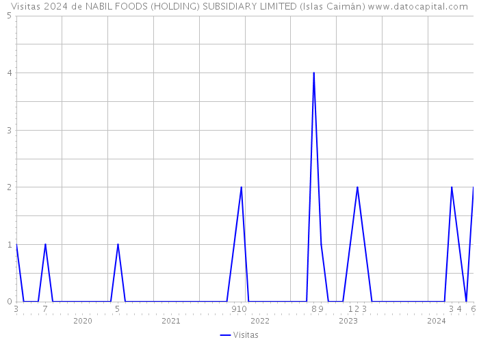 Visitas 2024 de NABIL FOODS (HOLDING) SUBSIDIARY LIMITED (Islas Caimán) 