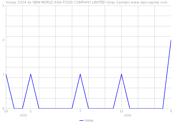 Visitas 2024 de NEW WORLD ASIA FOOD COMPANY LIMITED (Islas Caimán) 
