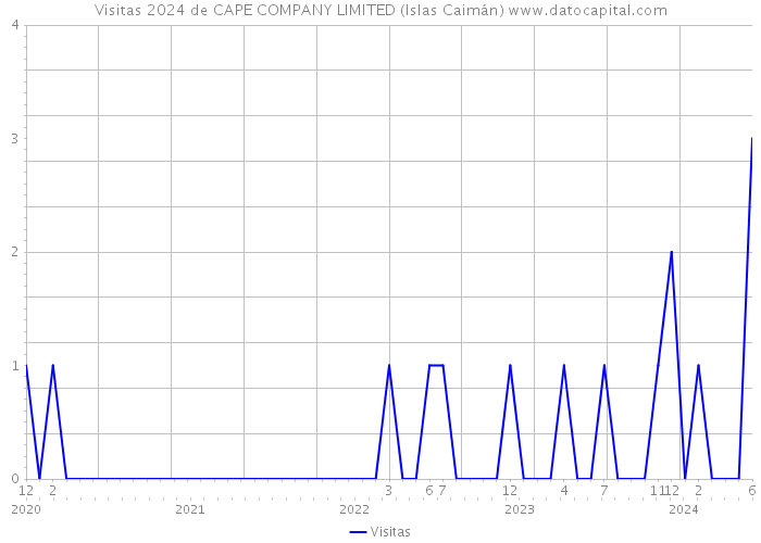 Visitas 2024 de CAPE COMPANY LIMITED (Islas Caimán) 