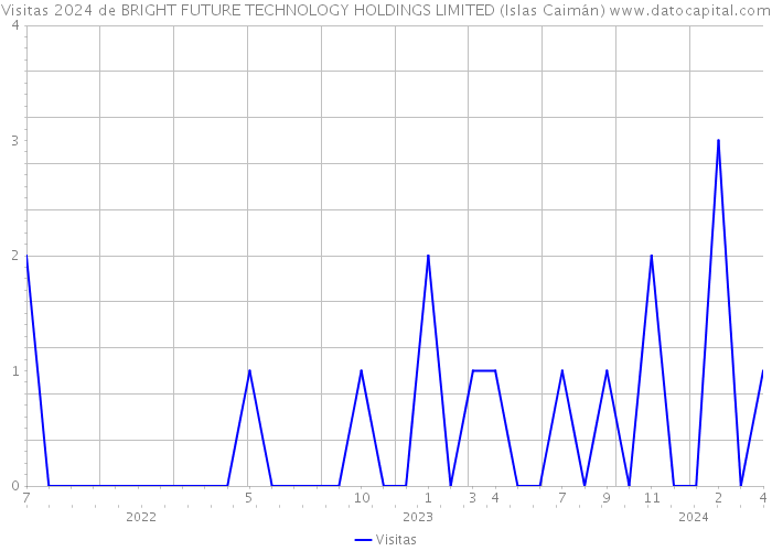 Visitas 2024 de BRIGHT FUTURE TECHNOLOGY HOLDINGS LIMITED (Islas Caimán) 