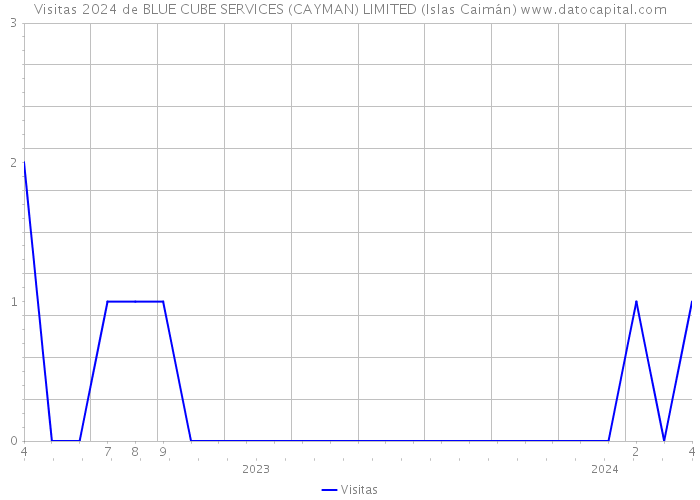 Visitas 2024 de BLUE CUBE SERVICES (CAYMAN) LIMITED (Islas Caimán) 