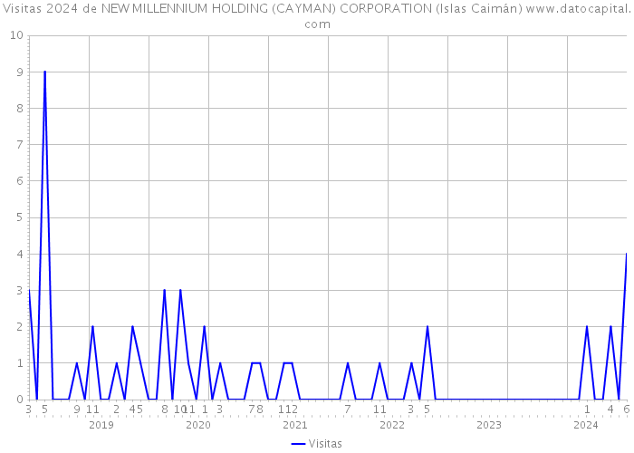 Visitas 2024 de NEW MILLENNIUM HOLDING (CAYMAN) CORPORATION (Islas Caimán) 