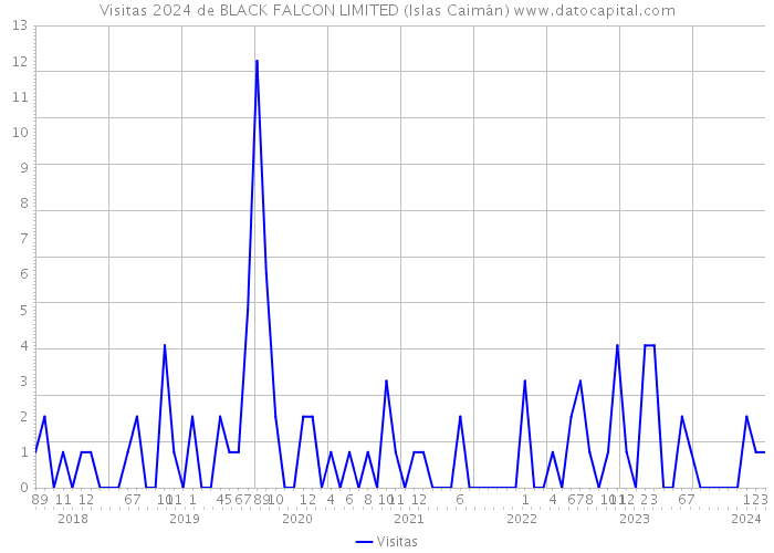 Visitas 2024 de BLACK FALCON LIMITED (Islas Caimán) 