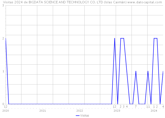 Visitas 2024 de BIGDATA SCIENCE AND TECHNOLOGY CO. LTD (Islas Caimán) 