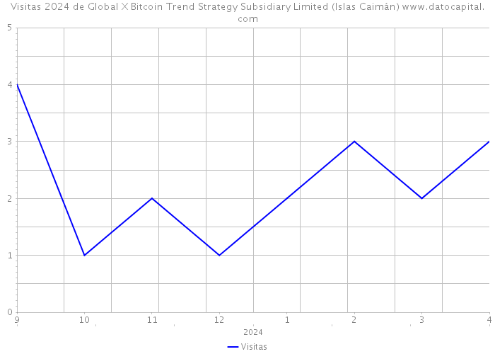 Visitas 2024 de Global X Bitcoin Trend Strategy Subsidiary Limited (Islas Caimán) 
