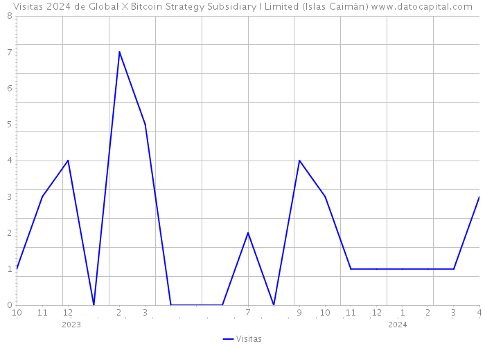 Visitas 2024 de Global X Bitcoin Strategy Subsidiary I Limited (Islas Caimán) 